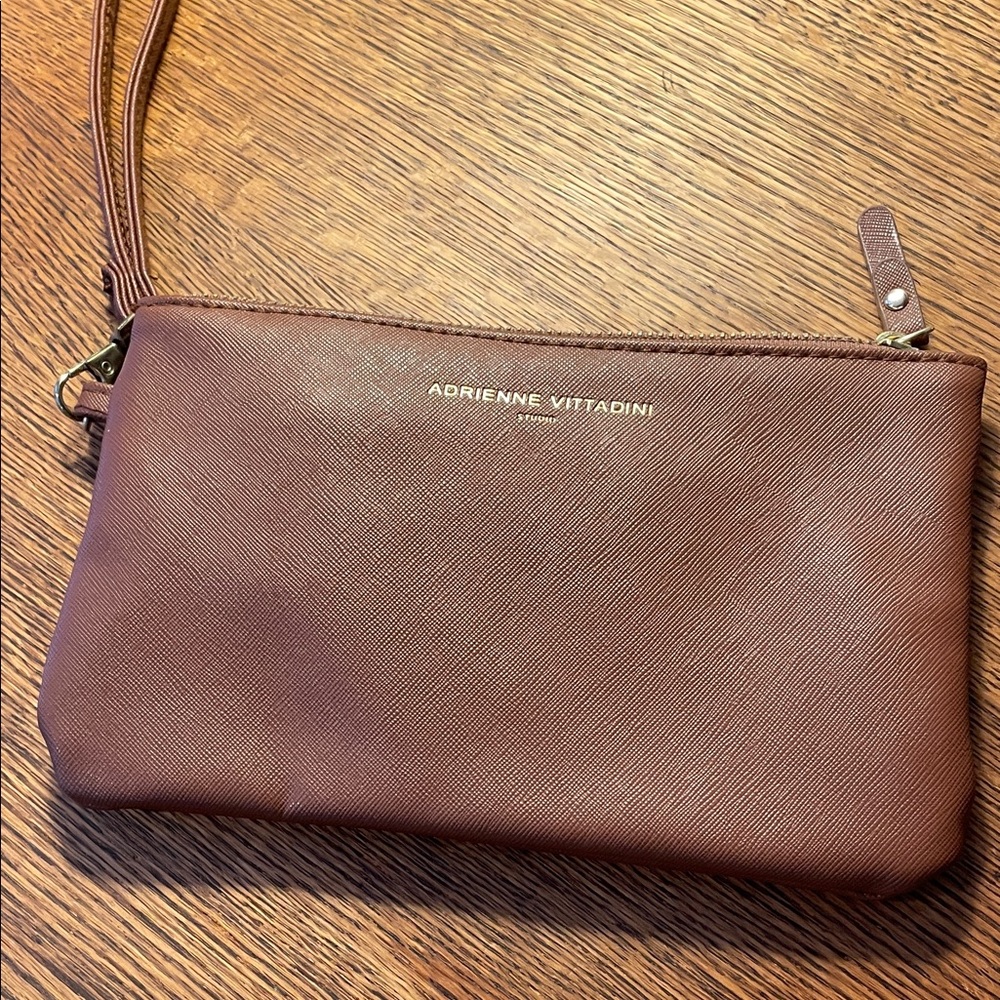 Adrienne Vittadini Tan Wristlet